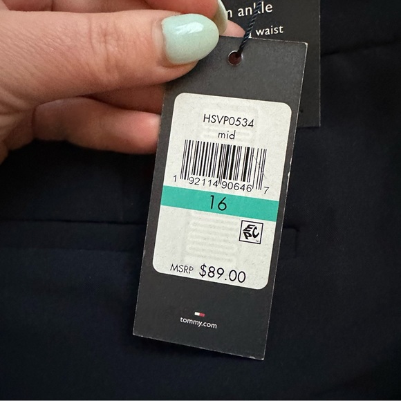 NWT Tommy Hilfiger Princeton Slim Ankle Navy Slacks - Picture 3 of 4